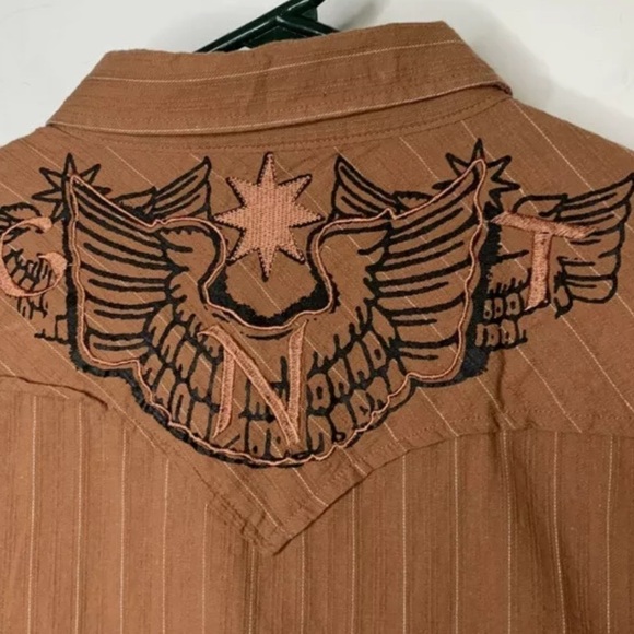 Franky Max Mens Western Glass Snap Size Large - Picture 4 of 5